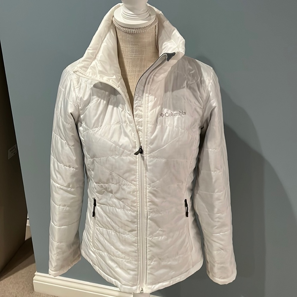 Columbia Omni heat women’s white jacket Small